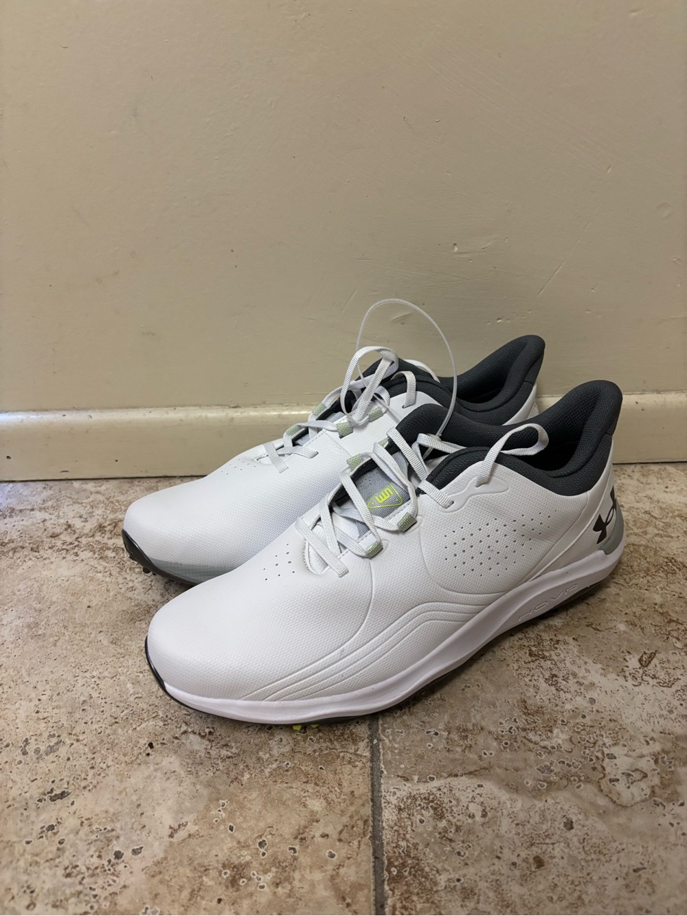 Under Armour-HOVR UA Drive Pro Waterproof Golf Shoes-3026919-100 Mens Sz 12